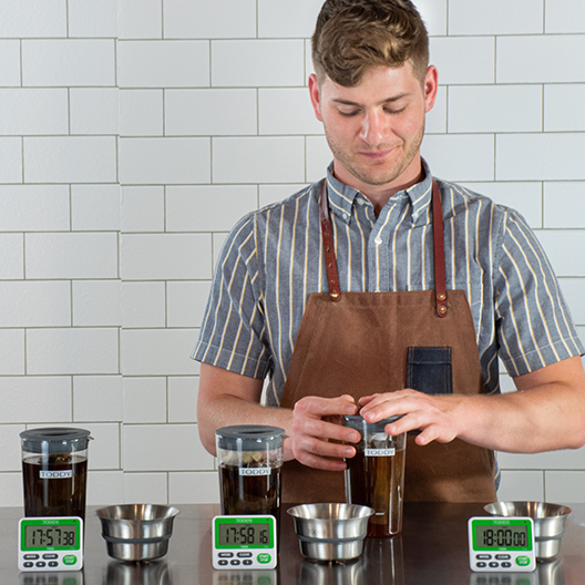 Setting up the Toddy cold brew cupping kit